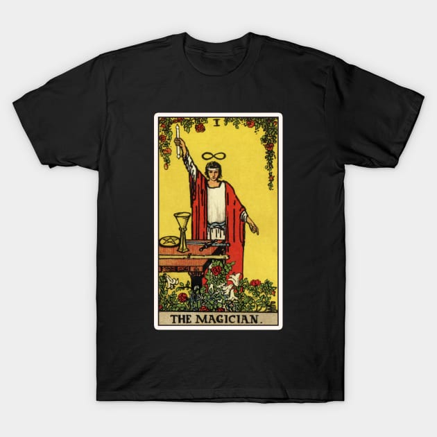 The Magician Tarot Card T-Shirt by visionarysea